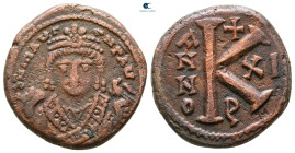 Maurice Tiberius AD 582-602. Theoupolis (Antioch). Half Follis or 20 Nummi Æ