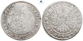 Germany. Liegnitz-Brieg. Ludwig AD 1653-1663. 15 Kreuzer AR