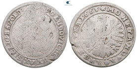 Germany. Liegnitz-Brieg. Ludwig AD 1653-1663. 15 Kreuzer AR