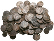 Lot of ca. 100 medieval bronze coins / SOLD AS SEEN, NO RETURN!very fine