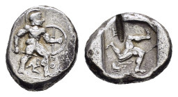 PAMPHYLIA. Aspendos.(Circa 465-430 BC).Stater.

Condition : Good very fine.

Weight : 10.8 gr
Diameter : 16 mm