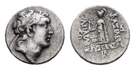 KINGS of CAPPADOCIA. Ariarathes IV Eusebes.(220-163 BC). Drachm. 

Condition : Good very fine.

Weight : 4.1 gr
Diameter : 18 mm