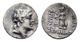 KINGS of CAPPADOCIA. Ariarathes VI. Epiphanes Philopator (130 - 160 BC). Drachm.

Condition : Good very fine.

Weight : 4.03 gr
Diameter : 17 mm