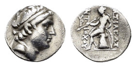 SELEUKID KINGDOM. Antiochos II Theos (261–246 BC).Antioch.Drachm. 

Condition : Good very fine.

Weight : 4.1 gr
Diameter : 18 mm