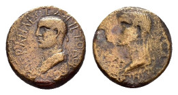 KINGS of ARMENIA MINOR.Aristobulus with Salome.(54-92).Ae.

Obv : BACIΛEΩC APICTOBOYΛOY ET IΓ.
Diademed and draped bust of Aristobulus left.

Rev : BA...