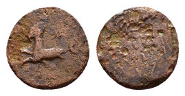 KINGS of ARMENIA MINOR. Aristobulus.(54-71).Ae.

Rev : ΒACΙΛΕⲰC ΑΡΙCTOBOΛOY.
Capricorn to left, holding globe between front hooves; above, star; below...
