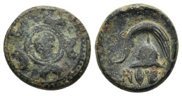 KINGS of MACEDON.Philip III Arrhidaios.(323-317 BC).Salamis.Ae.

Condition : Good very fine.

Weight : 4.3 gr
Diameter : 16 mm