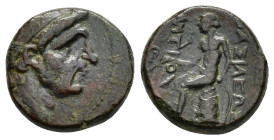 SELEUKID KINGS OF SYRIA. Antiochos I Soter (281-261 BC). Ae.

Condition : Good very fine.

Weight : 3.5 gr
Diameter : 14 mm