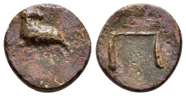 PHARONIC KINGS OF EGYPT. Nektanebo II (361-343 BC). Ae.

Condition : Good very fine.

Weight : 2.9 gr
Diameter : 15 mm