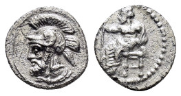 CILICIA. Tarsos. Pharnabazos (Persian military commander, 380-374/3 BC). Obol.

Condition : Good very fine.

Weight : 0.79 gr
Diameter : 10 mm