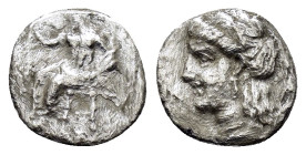 CILICIA. Uncertain.(4th century BC).Obol.

Condition : Good very fine.

Weight : 0.71 gr
Diameter : 10 mm
