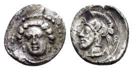 CILICIA. Tarsos. Pharnabazos.(380-374 BC). Obol.

Condition : Good very fine.

Weight : 0.75 gr
Diameter : 9 mm