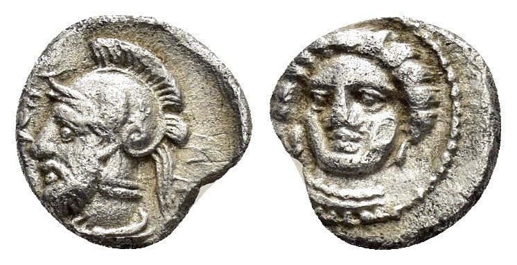 CILICIA. Tarsos. Pharnabazos.(380-374 BC). Obol.

Condition : Good very fine.

W...