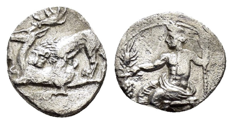 CILICIA. Tarsos. Mazaios (Satrap of Cilicia, 361/0-334 BC). Obol.

Condition : G...