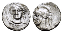 CILICIA. Tarsos. Pharnabazos.(380-374/3 BC). Obol.

Condition : Good very fine.

Weight : 0.72 gr
Diameter : 10 mm