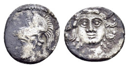 CILICIA. Uncertain.(4th century BC).Obol.

Condition : Good very fine.

Weight : 0.60 gr
Diameter : 9 mm