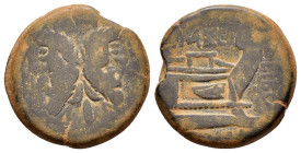 ANONYMOUS.(135-125 BC).Rome.Ae.

Condition : Good very fine.

Weight : 17.02 gr
Diameter : 29 mm