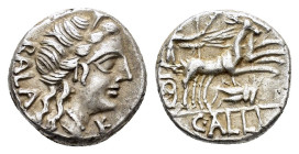 C. ALLIUS BALA. (92 BC). Rome.Denarius.

Condition : Good very fine.

Weight : 3.9 gr
Diameter : 15 mm