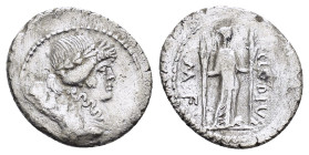 P. CLODIUS M.F. TURRINUS. (42 BC).Rome.Denarius.

Condition : Good very fine.

Weight : 3.5 gr
Diameter : 20 mm