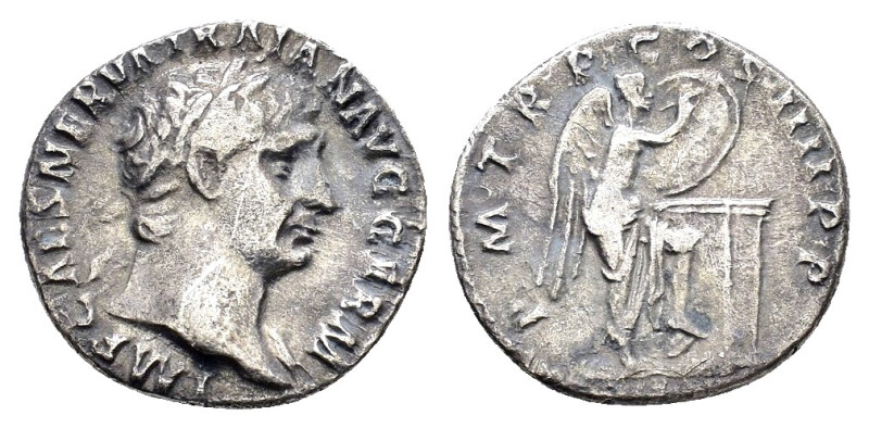 TRAJAN.(98-117). Rome.Denarius.

Condition : Good very fine.

Weight : 2.9 gr
Di...