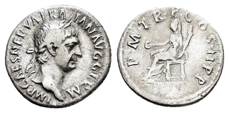 TRAJAN.(98-117). Rome.Denarius.

Condition : Good very fine.

Weight : 3.03 gr
D...