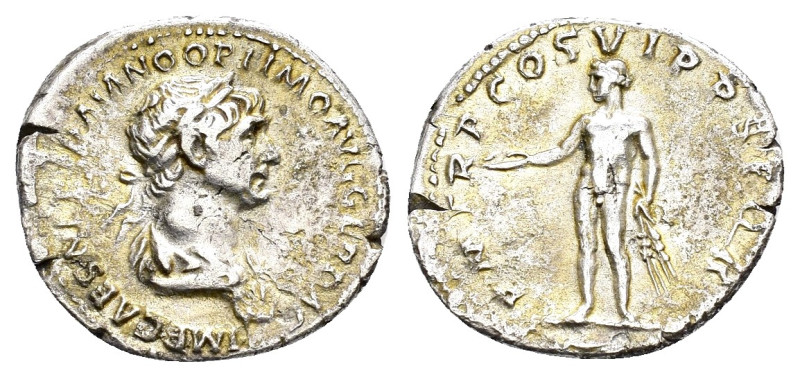 TRAJAN.(98-117). Rome.Denarius.

Condition : Good very fine.

Weight : 3.1 gr
Di...