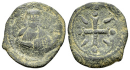 Anonymous. Time of of Nicephorus III Botaniates (1078-1081 AD). AE, Follis. Class I.

Condition : Good very fine.

Weight : 8.06 gr
Diameter : 26 mm