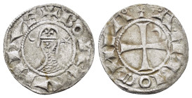 CRUSADERS.Antioch.Bohemund III.(1162-1201).BI Denier.

Condition : Good very fine.

Weight : 0.87 gr
Diameter : 16 mm
