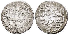 CILICIAN ARMENIA.Seljuq of Rum.Kayqubad I and Hetoum I.(1220-1237).Dirham.

Obv : King, with head facing and holding lis-tipped sceptre, on horse pran...