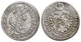 AUSTRIA. Holy Roman Empire. Habsburg. Leopold I.(Emperor, 1658-1705).3 Kreuzer.

Condition : Good very fine.

Weight : 1.4 gr
Diameter : 19 mm
