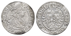 AUSTRIA. Holy Roman Empire. Habsburg. Leopold I.(Emperor, 1658-1705).3 Kreuzer.

Condition : Good very fine.

Weight : 1.3 gr
Diameter : 20 mm