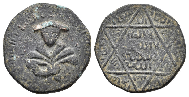 AYYUBIDS.al Adil I Sayf al Din Ahmad.(1193-1200).Mayyafariqin Mint.591 AH.Fals.
...