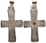 BYZANTINE EMPIRE.Bronze Cross.(8th-10th century).Ae.

Condition : Good very fine.

Weight : 70.5 gr
Diameter : 90 mm