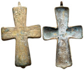 BYZANTINE EMPIRE.Bronze Cross.(8th-10th century).Ae.

Condition : Good very fine.

Weight : 19.6 gr
Diameter : 79 mm