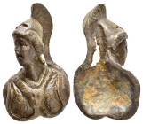 ANCIENT GREEK BRONZE APPLIQUE of ATHENA.(1st-3th Century).Ae.

Condition : Good very fine.

Weight : 34.9 gr
Diameter : 49 mm