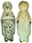 ANCIENT BYZANTINE STATUETTE.(8th-9th century).Ae. 

Condition : Good very fine.

Weight : 33.3 gr
Diameter : 72 mm
