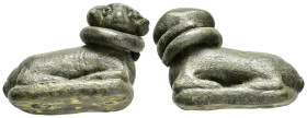ANCIENT ROMAN BRONZE RAM STATUETTE.(1st-2nd century).Ae.

Condition : Good very fine.

Weight : 75.6 gr
Diameter : 38 mm