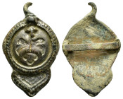 ANCIENT BYZANTINE BRONZE BELT BUCKLE. (8th – 11th century AD).Ae.

Condition : Good very fine.

Weight : 9.4 gr
Diameter : 45 mm