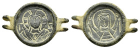 ANCIENT BYZANTINE BRONZE APPLİQUE.

Condition : Good very fine.

Weight : 5.3 gr
Diameter : 36 mm