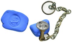ANCIENT ROMAN BRONZE STAMP SEAL.(1st-2nd century).Ae.

Condition : Good very fine.

Weight : 18.3 gr
Diameter : 26 mm
