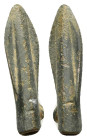 ANCIENT ROMAN BRONZE ARROW HEAD.(Circa 2th Century).Ae.

Condition : Good very fine.

Weight : 6.03 gr
Diameter : 37 mm