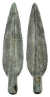 ANCIENT ROMAN BRONZE ARROW HEAD.(Circa 2th Century).Ae.

Condition : Good very fine.

Weight : 3.6 gr
Diameter : 47 mm