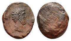 ANCIENT ROMAN TERRACOTTA SEAL / BULLA.(1st-2nd Century).

Condition : Good very fine.

Weight : 2.6 gr
Diameter : 20 mm