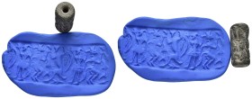 SUMERIAN.Stone cylinder seal.emdet Nasr Period.(circa 3100-2900 BC).

Condition : Good very fine.

Weight : 6.3 gr
Diameter : 26 mm