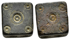 ANCIENT ISLAMIC BRONZE COMMERCİAL WEIGHTS (13TH-15th).Ae.

Condition : Good very fine.

Weight : 28.3 gr
Diameter : 17 mm