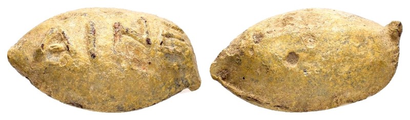 ANCIENT GREEK SLING BULLET.(4th–3rd centuries BC).Pb.

Condition : Good very f...