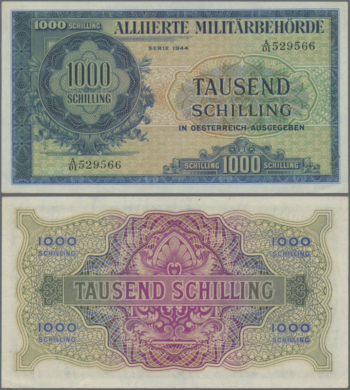 Austria: Alliierte Militärbehörde, 1.000 Schilling 1944, P.111, great original s...