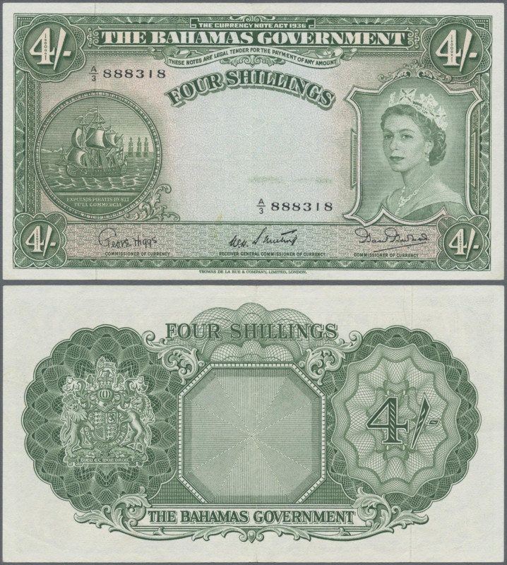 Bahamas: The Bahamas Government, 4 Shillings L.1936 (1953 ND) with signatures W....
