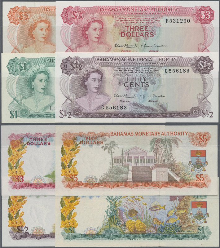 Bahamas: Bahamas Monetary Authority, L.1968 series with signatures Leslie Hammon...