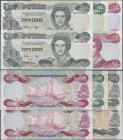 Bahamas: The Central Bank of the Bahamas, L.1974 (1984 ND) series, with 50 Cents (P.42, UNC), 50 Cents REPLACEMENT with prefix ”Z” (P.42r, UNC), 1 Dol...